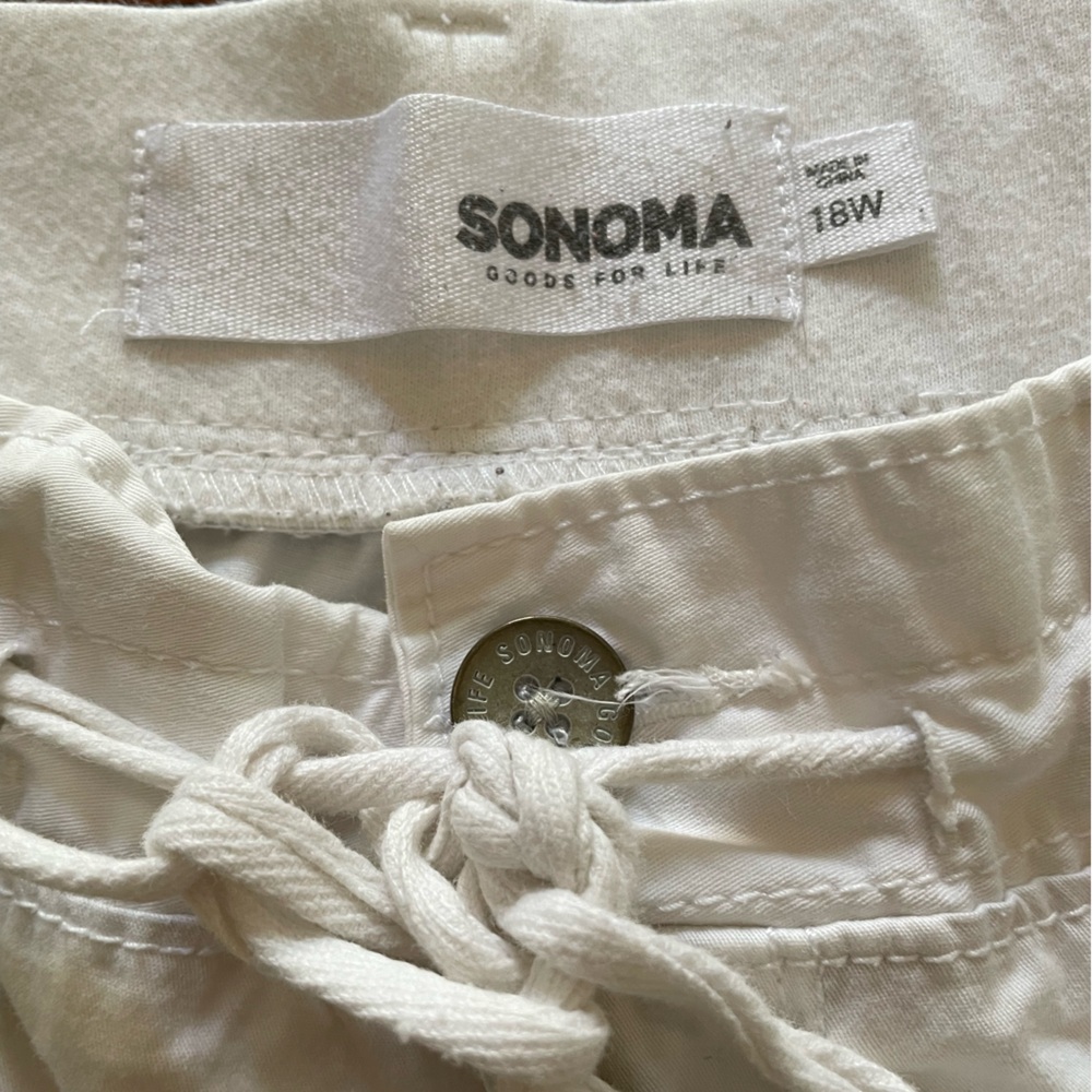 Sonoma Cream Drawstring Shorts